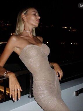 Mirror Palais Starlite Strapless Sequin Gown